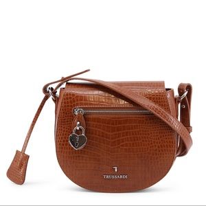 Trussardi Lily Crossbody in Brown Croc